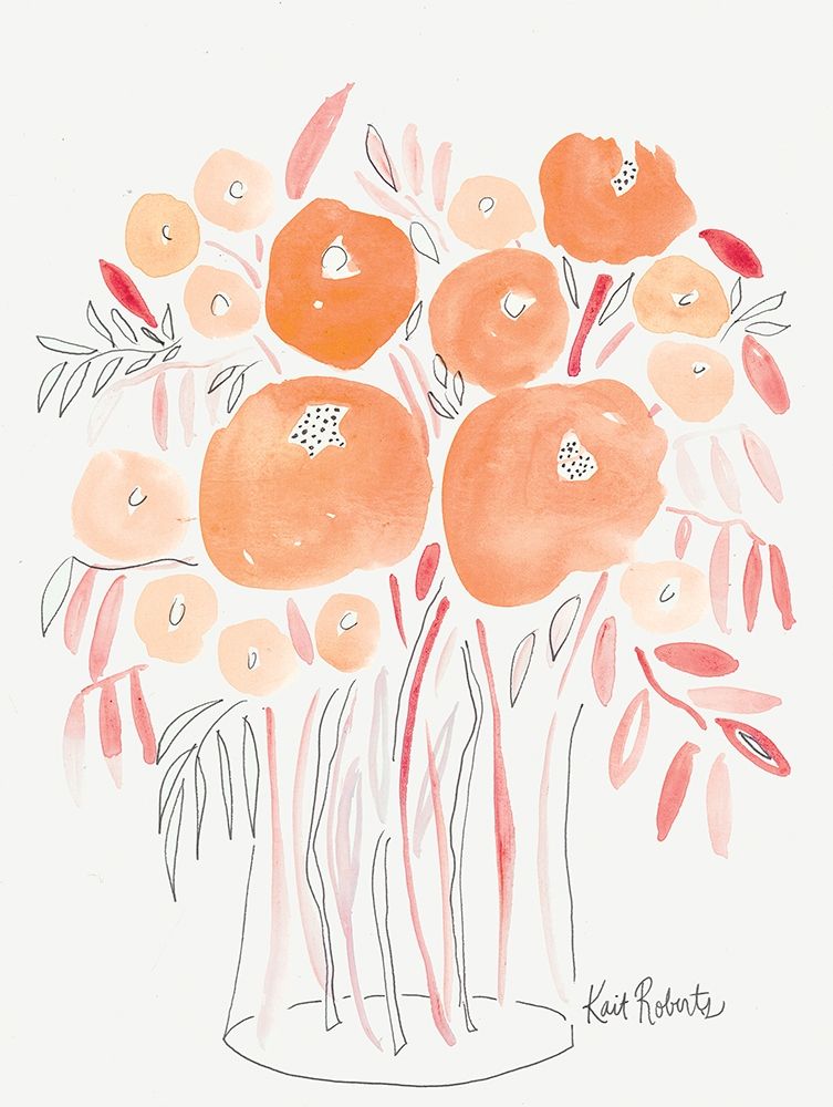 Guava Blooms and Bubblegum Leaves    art print by Kait Roberts for $57.95 CAD