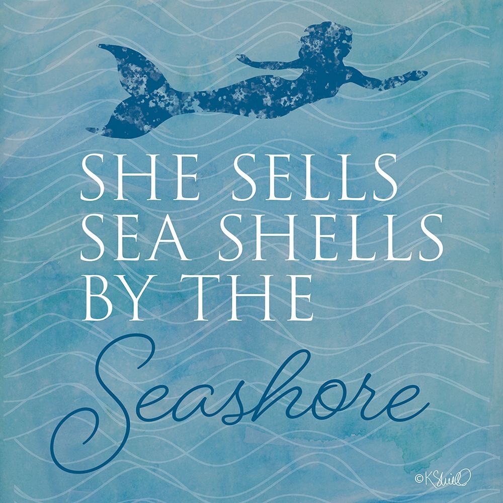 She Sells Seashells art print by Kate Sherrill for $57.95 CAD