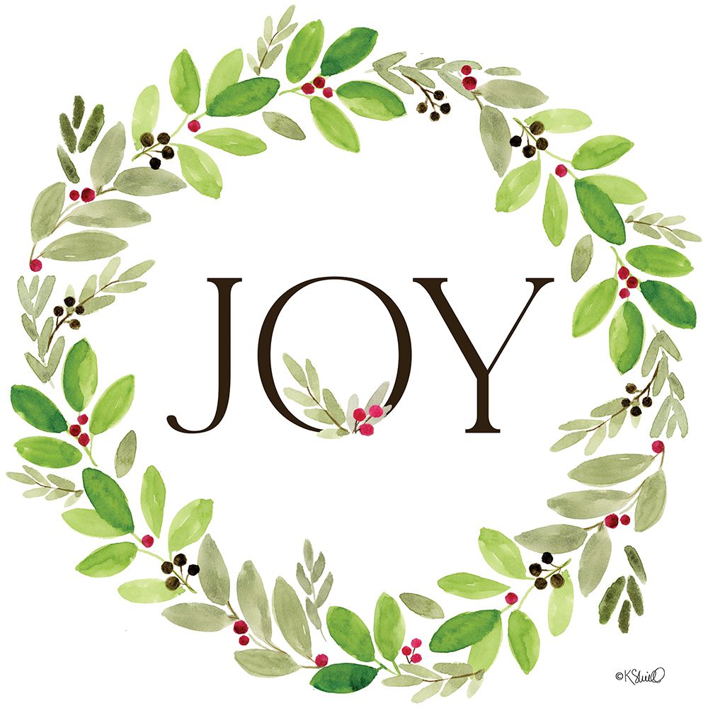 Joy Wreath art print by Kate Sherrill for $57.95 CAD