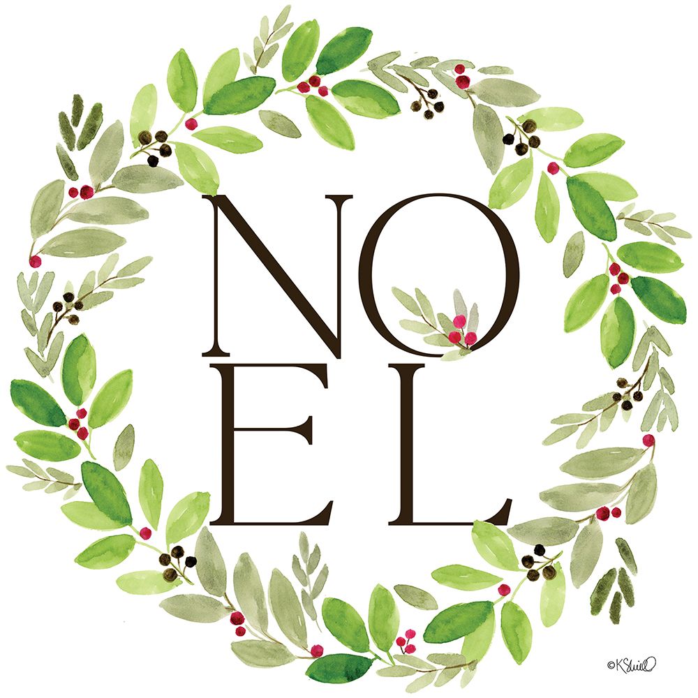Noel Wreath art print by Kate Sherrill for $57.95 CAD