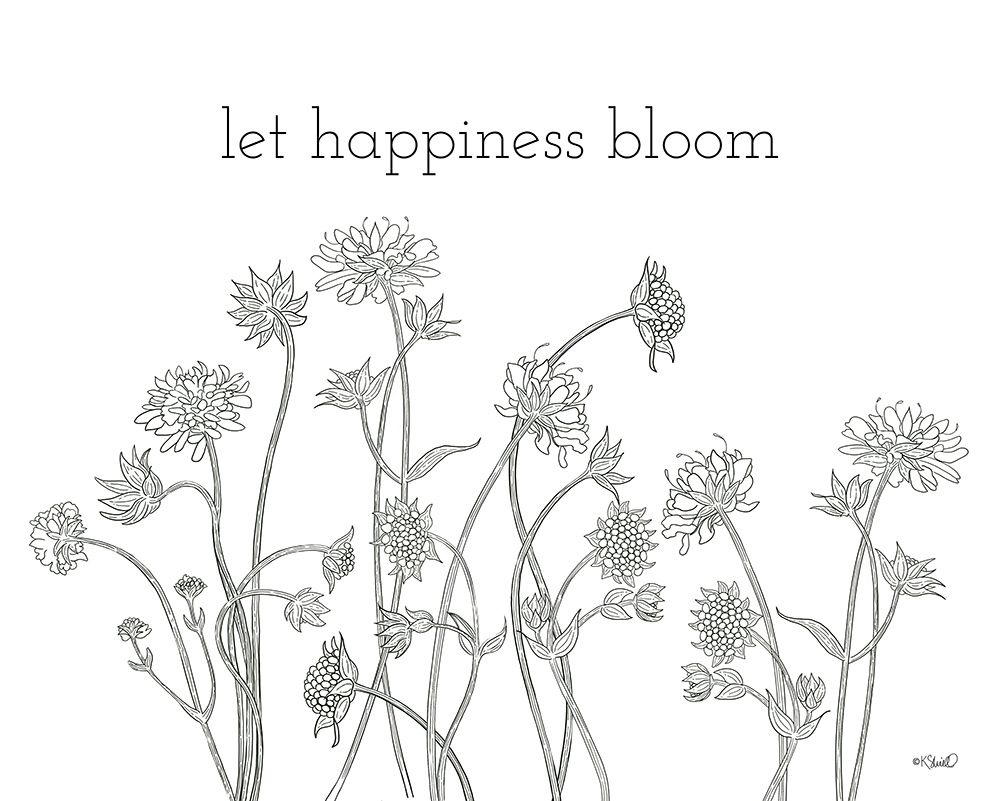 Let Happiness Bloom art print by Kate Sherrill for $57.95 CAD