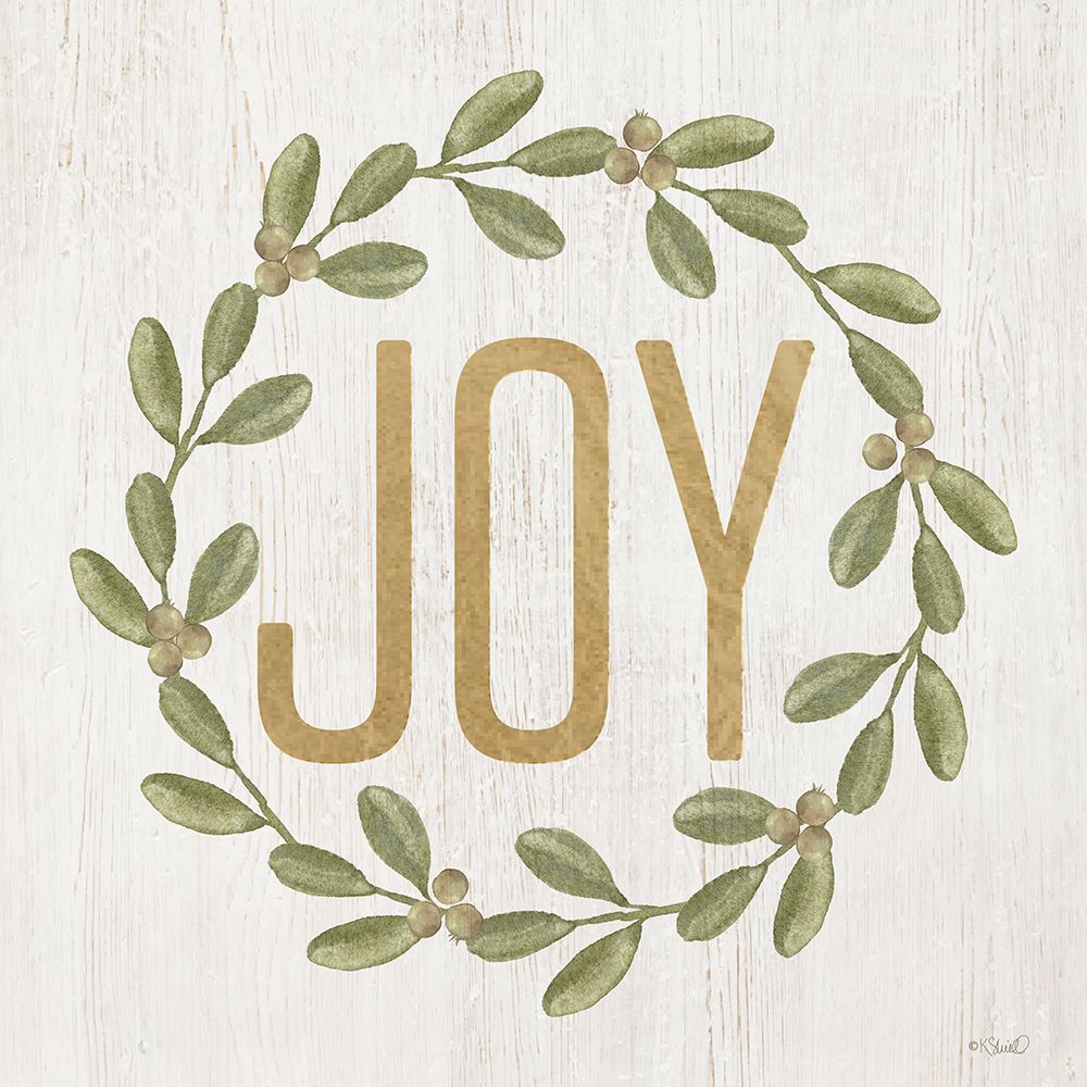 Gold Joy Wreath art print by Kate Sherrill for $57.95 CAD