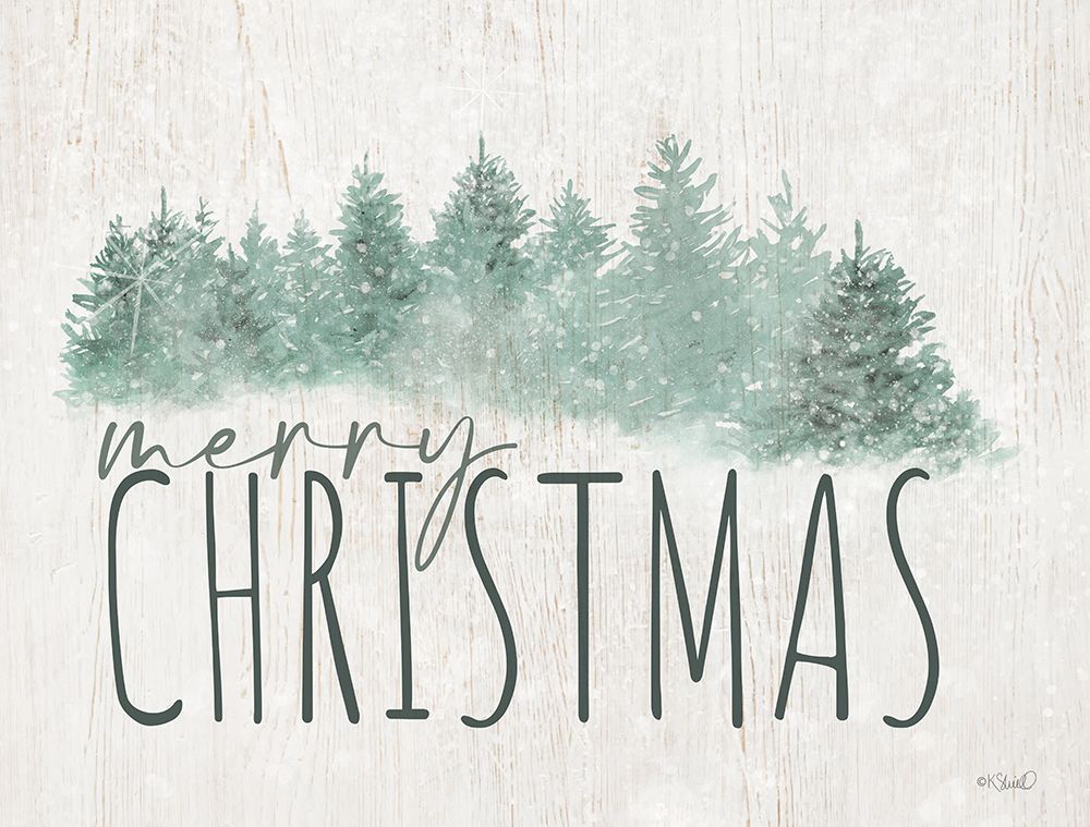 Merry Christmas Trees art print by Kate Sherrill for $57.95 CAD