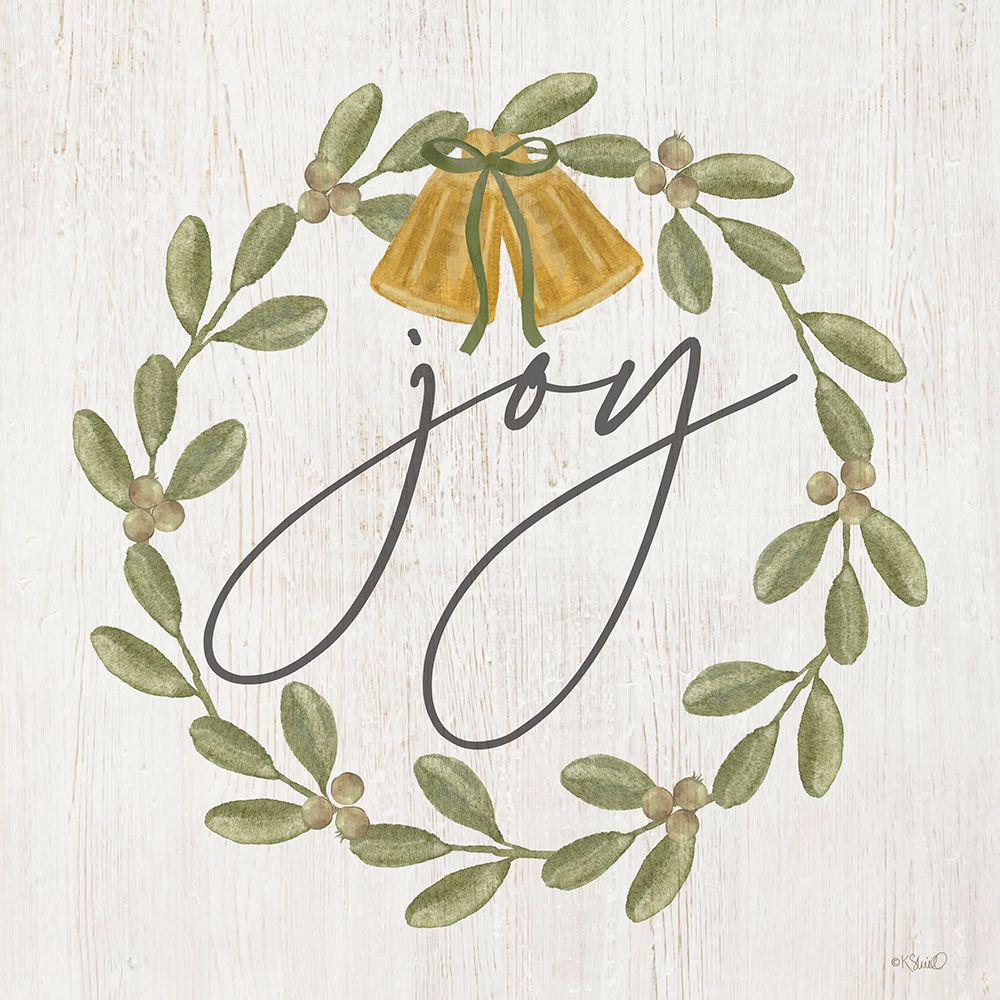 Joy Wreath with Bells art print by Kate Sherrill for $57.95 CAD
