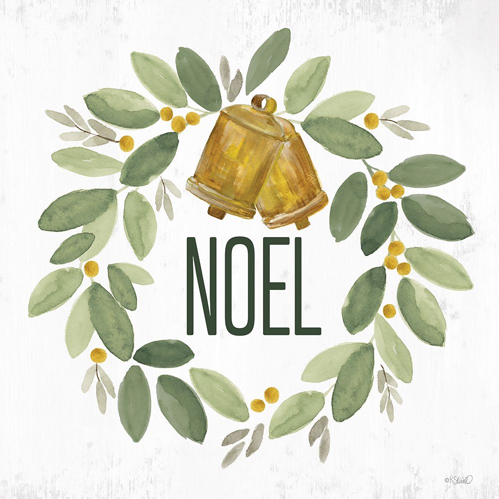 Noel Wreath with Bells art print by Kate Sherrill for $57.95 CAD