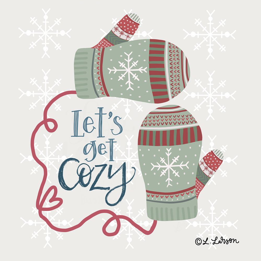 Lets Get Cozy Mittens art print by Lisa Larson for $57.95 CAD