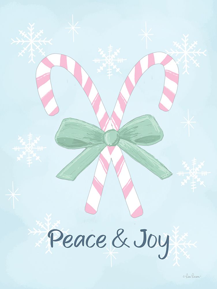 Peace And Joy Candy Canes art print by Lisa Larson for $57.95 CAD
