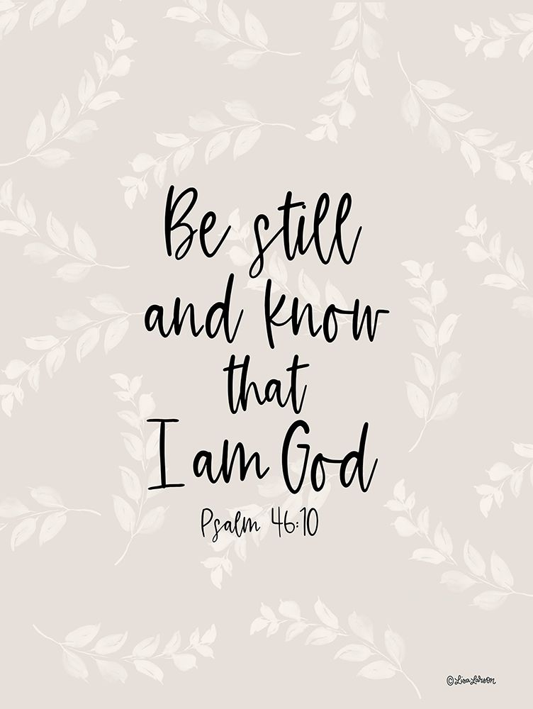 Psalm 46:10 art print by Lisa Larson for $57.95 CAD
