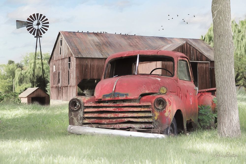 Red and Rusty II    art print by Lori Deiter for $57.95 CAD