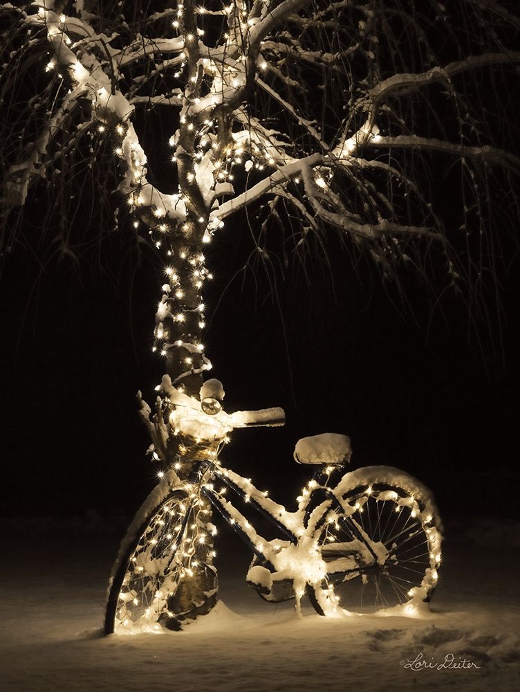 Snowy Bicycle art print by Lori Deiter for $57.95 CAD