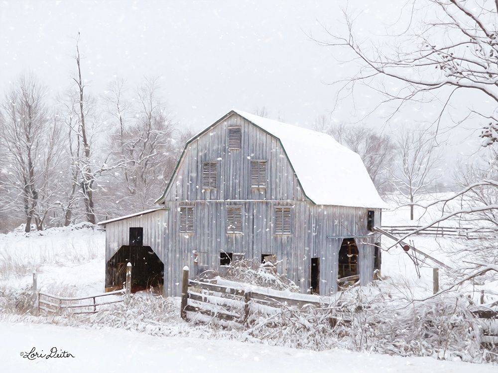 Blue Tinted Barn art print by Lori Deiter for $57.95 CAD