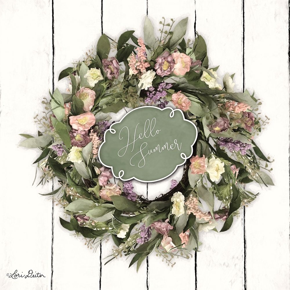 Hello Summer Wreath art print by Lori Deiter for $57.95 CAD