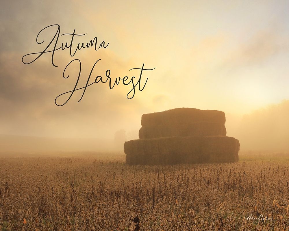 Autumn Hay Harvest     art print by Lori Deiter for $57.95 CAD