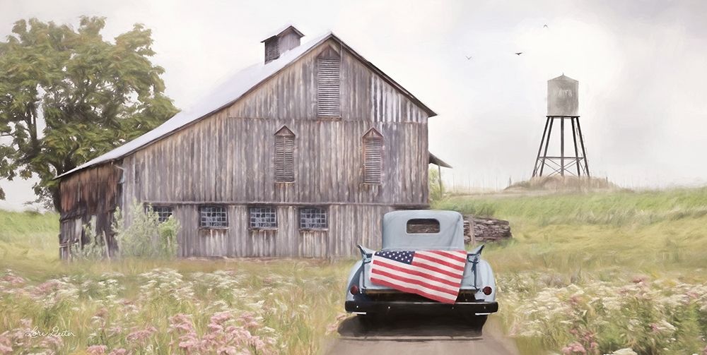 Flag on Tailgate art print by Lori Deiter for $57.95 CAD
