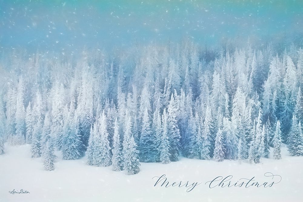 Snowy Turquoise Forest      art print by Lori Deiter for $57.95 CAD