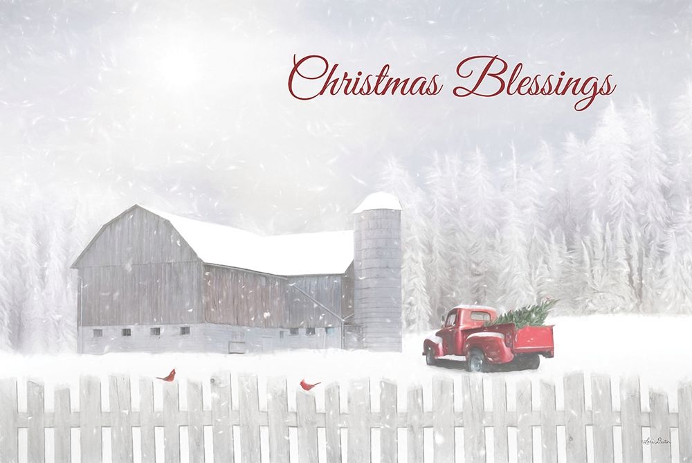 Christmas Blessings with Truck art print by Lori Deiter for $57.95 CAD