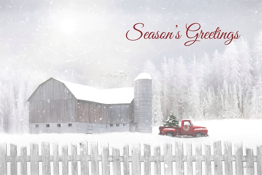 Seasons Greetings with Truck art print by Lori Deiter for $57.95 CAD