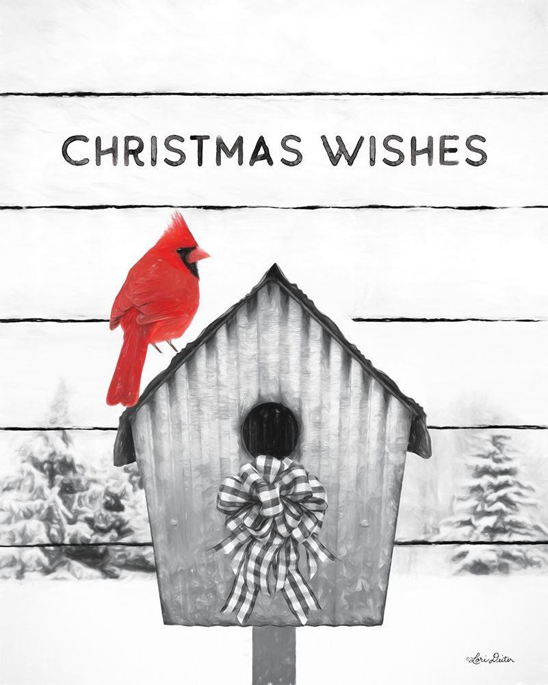 Christmas Birdhouse art print by Lori Deiter for $57.95 CAD
