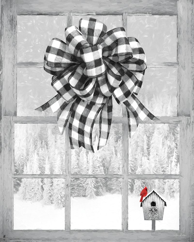 Christmas Birdhouse with Bow art print by Lori Deiter for $57.95 CAD