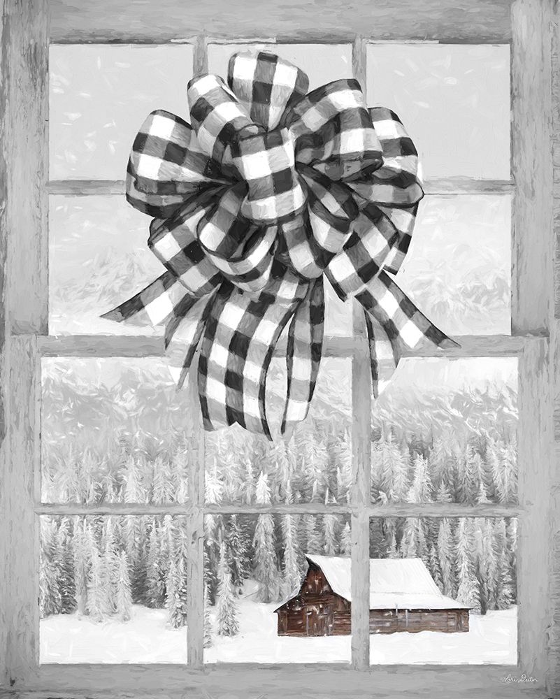 Christmas Barn with Bow art print by Lori Deiter for $57.95 CAD