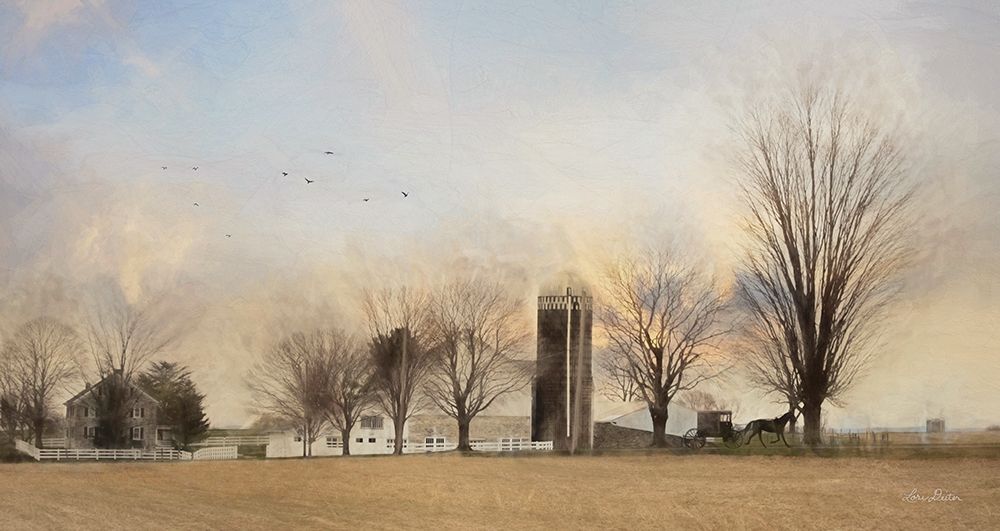 Lancaster Sunrise with Buggy art print by Lori Deiter for $57.95 CAD