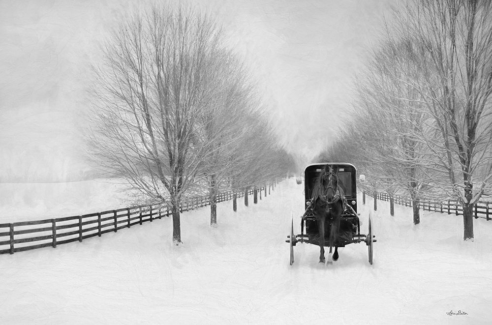 Snowy Amish Lane art print by Lori Deiter for $57.95 CAD