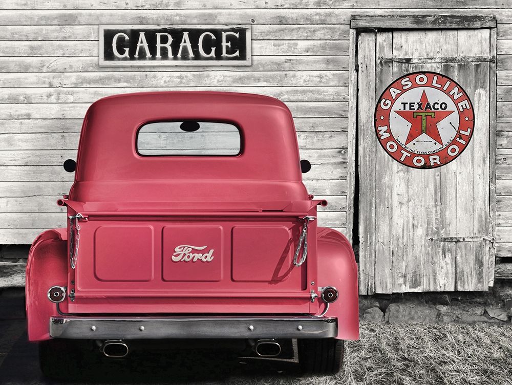 Red Truck with Texaco Sign art print by Lori Deiter for $57.95 CAD