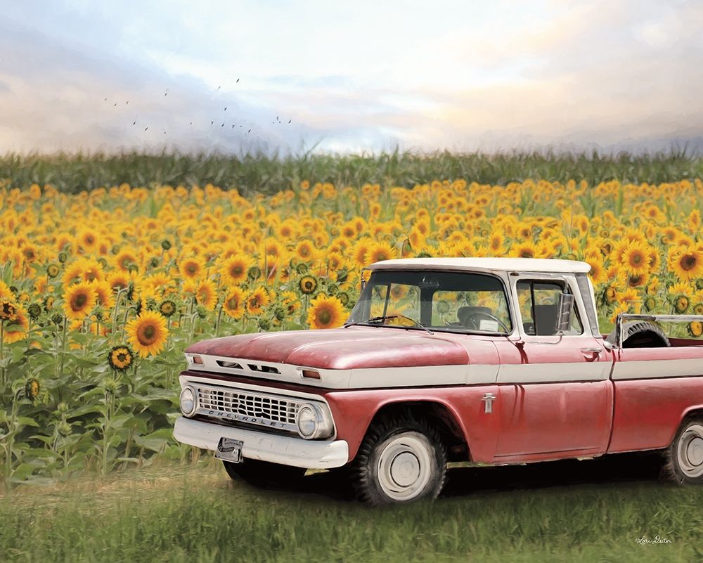 Truck with Sunflowers art print by Lori Deiter for $57.95 CAD