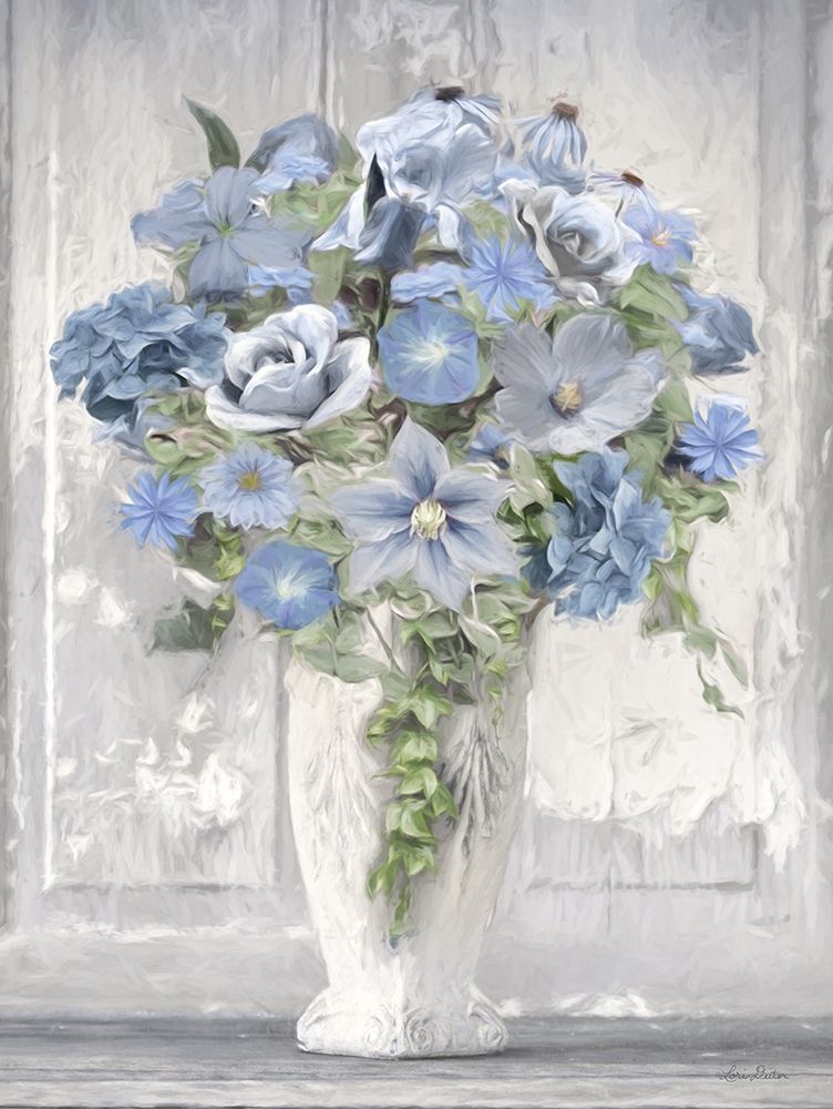 Blue Floral Bouquet   art print by Lori Deiter for $57.95 CAD