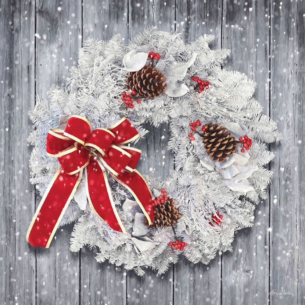 Christmas Wreath art print by Lori Deiter for $57.95 CAD