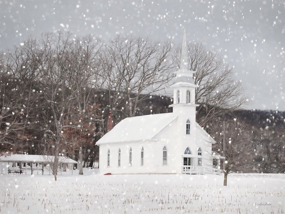 Weishample Church in Winter art print by Lori Deiter for $57.95 CAD