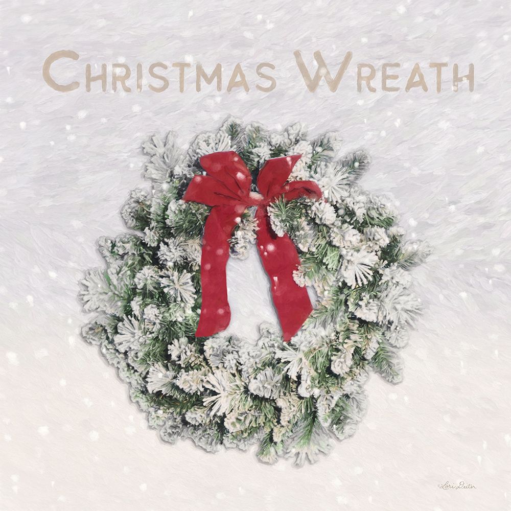 Christmas Wreath art print by Lori Deiter for $57.95 CAD