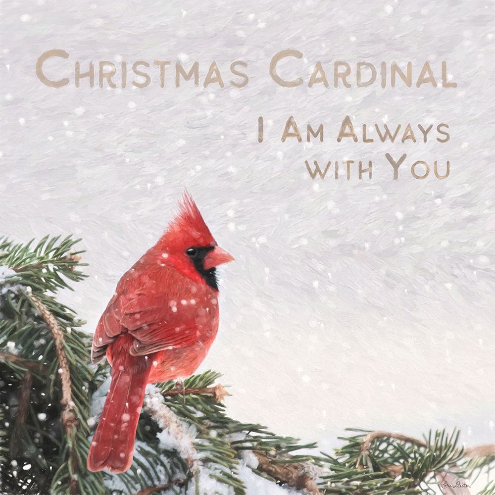 Christmas Cardinal art print by Lori Deiter for $57.95 CAD