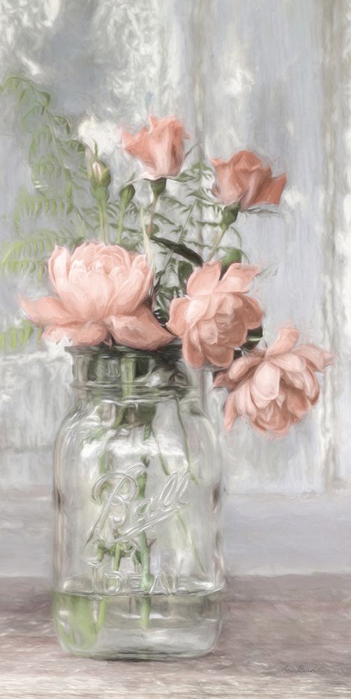Cottage Peach Roses art print by Lori Deiter for $57.95 CAD
