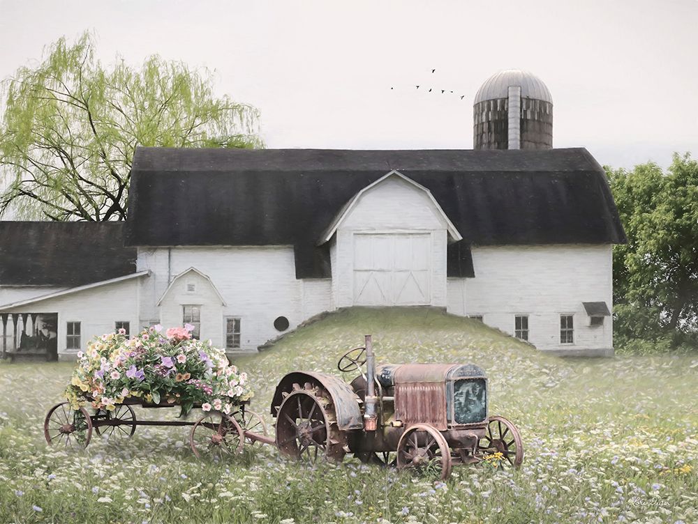 Country Flower Cart art print by Lori Deiter for $57.95 CAD