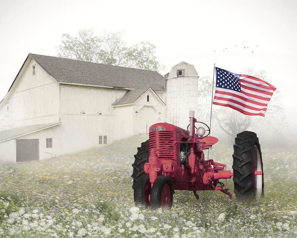 Old Glory at the Barn art print by Lori Deiter for $57.95 CAD