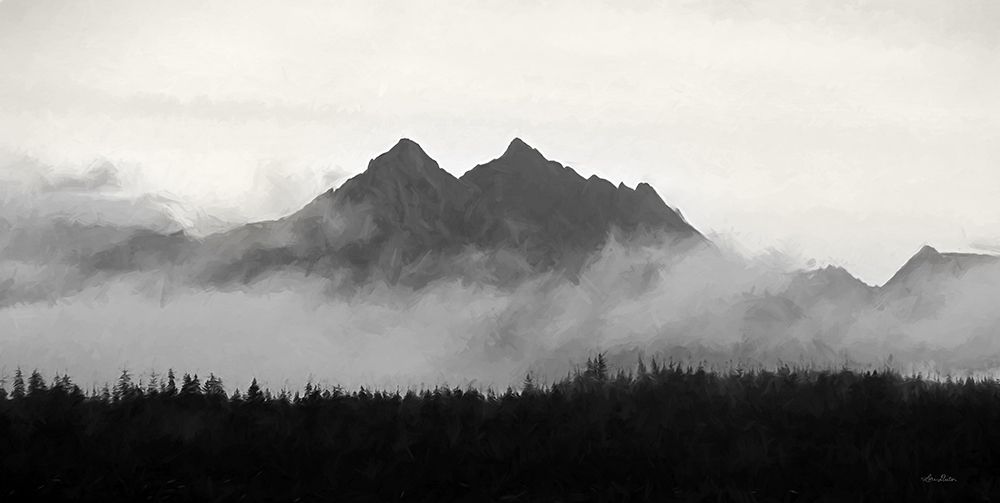 Painted Misty Mountains art print by Lori Deiter for $57.95 CAD