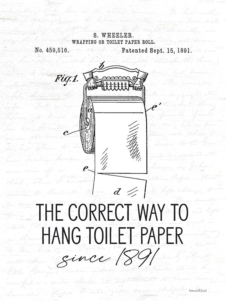 Correct Way to Hang Toilet Paper art print by Lettered and Lined for $57.95 CAD