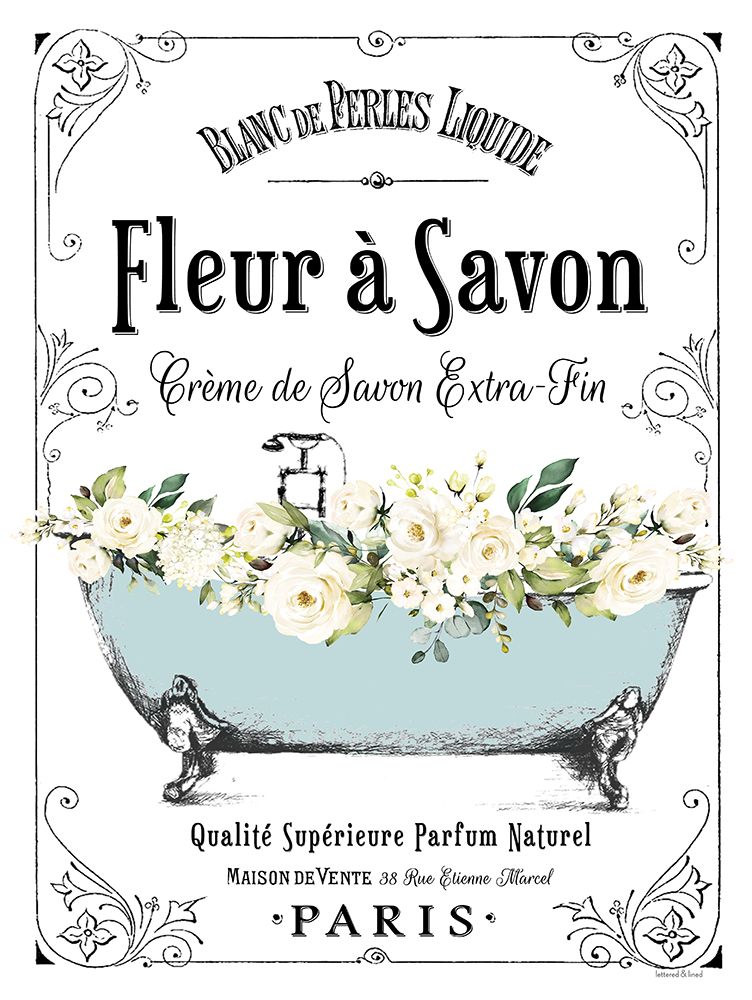 French Bathroom Set I art print by Lettered And Lined for $57.95 CAD