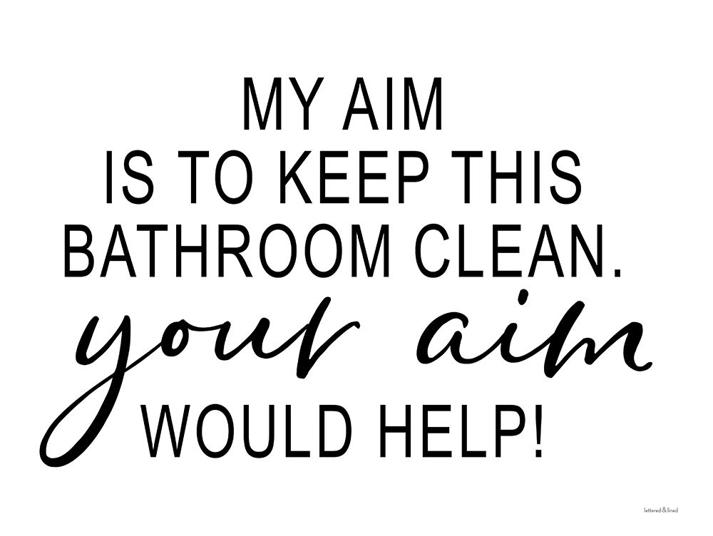 Clean Bathroom art print by Lettered And Lined for $57.95 CAD