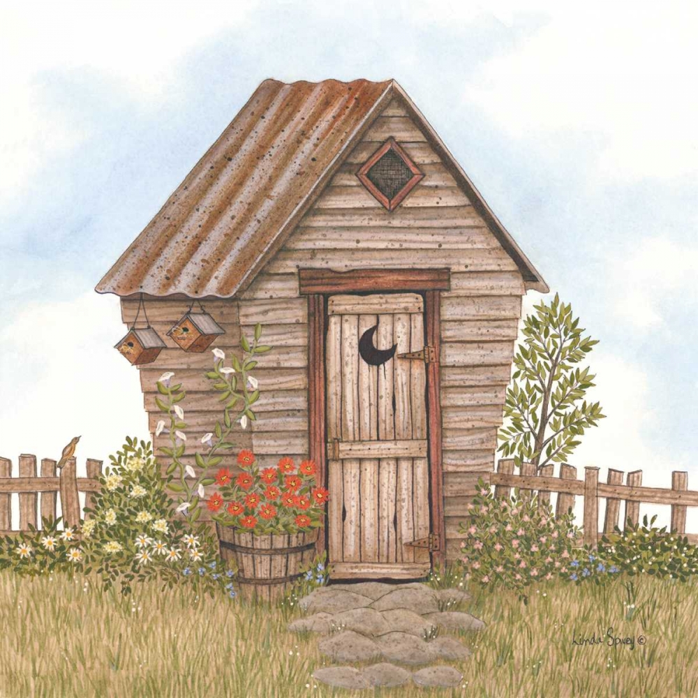Garden Outhouses II art print by Linda Spivey for $57.95 CAD