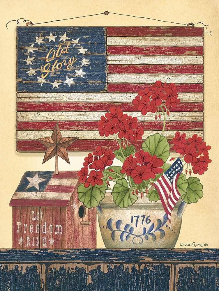 Americana Old Glory art print by Linda Spivey for $57.95 CAD