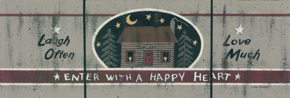 Happy Cabin art print by Linda Spivey for $57.95 CAD