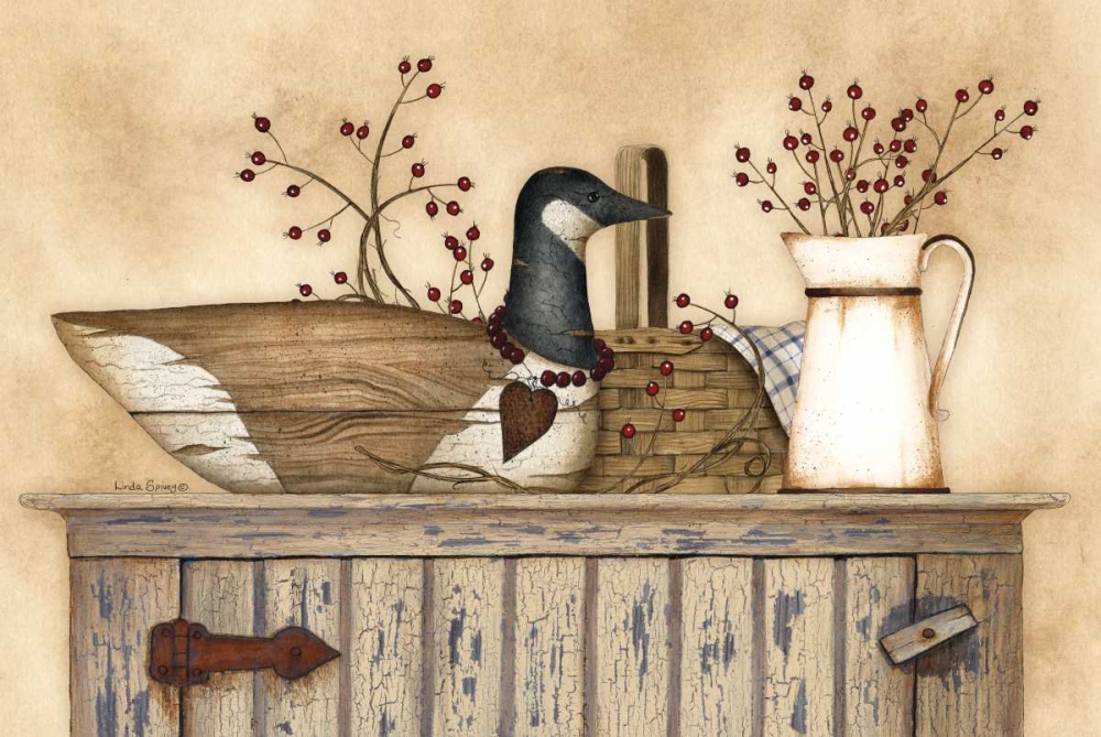 Duck and Berry Still Life art print by Linda Spivey for $57.95 CAD