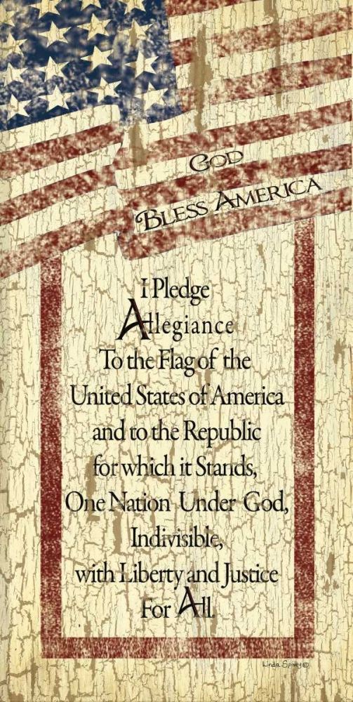 Pledge of Allegiance art print by Linda Spivey for $57.95 CAD