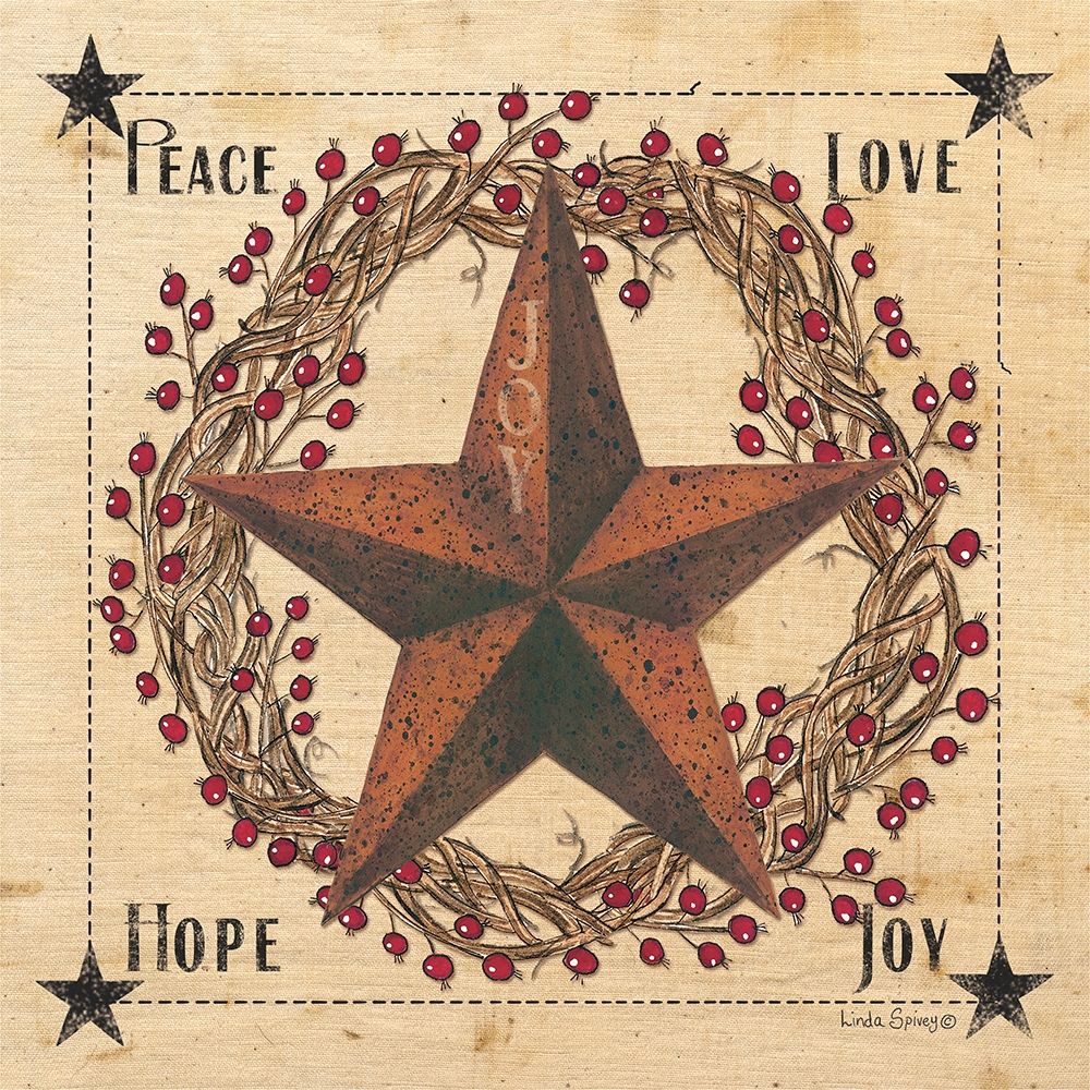 Peace Love Hope Joy art print by Linda Spivey for $57.95 CAD