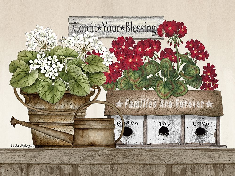 Count Your Blessings Geraniums art print by Linda Spivey for $57.95 CAD