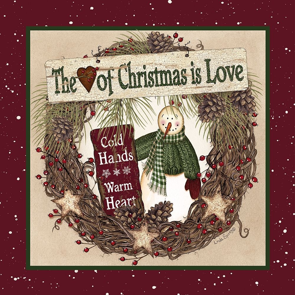 The Heart of Christmas Wreath art print by Linda Spivey for $57.95 CAD