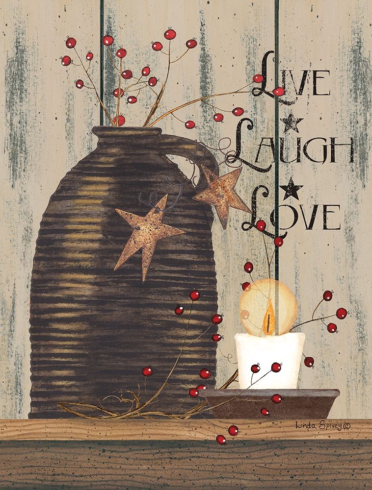Live Laugh Love art print by Linda Spivey for $57.95 CAD
