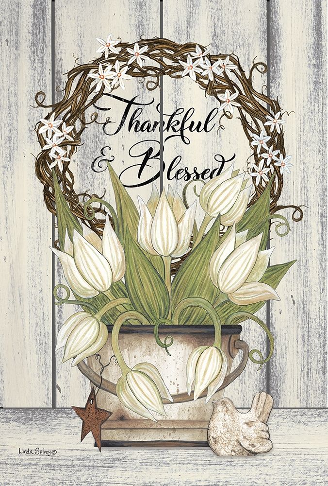 Thankful And Blessed art print by Linda Spivey for $57.95 CAD